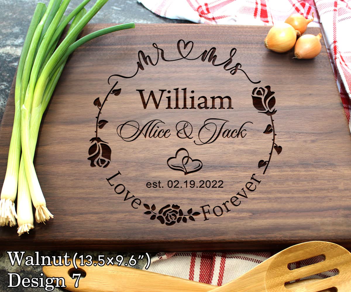 Personalized Cutting Boards, Wooden Custom Engraved Chopping Board for Wedding Gift, Bridal Shower, Engagement Gifts, Anniversary Gift, Housewarming Generic