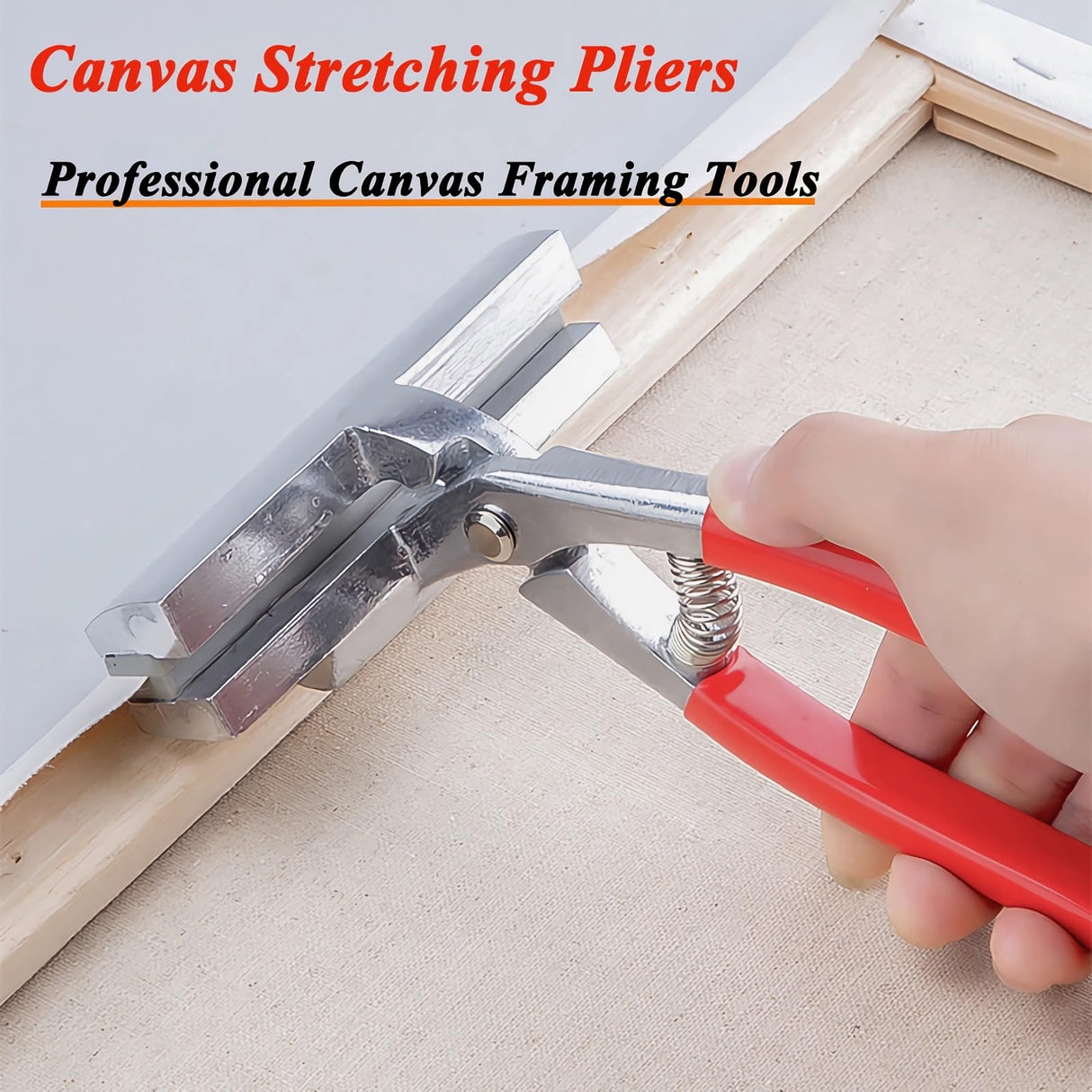 Yeeyeah Heavy Duty Stretching Canvas Pliers with Spring Return Handles, 3 in 1 Staple Gun for Upholstery with 1000 Staples for Art Oil Painting Stretching and Framing Yeeyeah