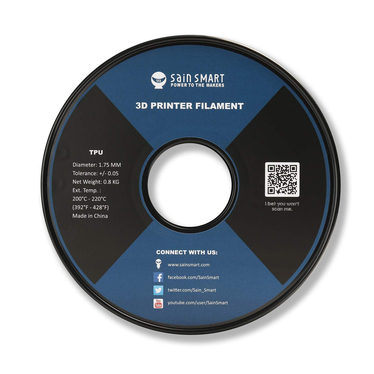 SainSmart 1.75mm Flexible TPU 3D Printer Filament 800g Solid Color, Dimensional Accuracy +/- 0.05 mm (Liquid Luster) SainSmart