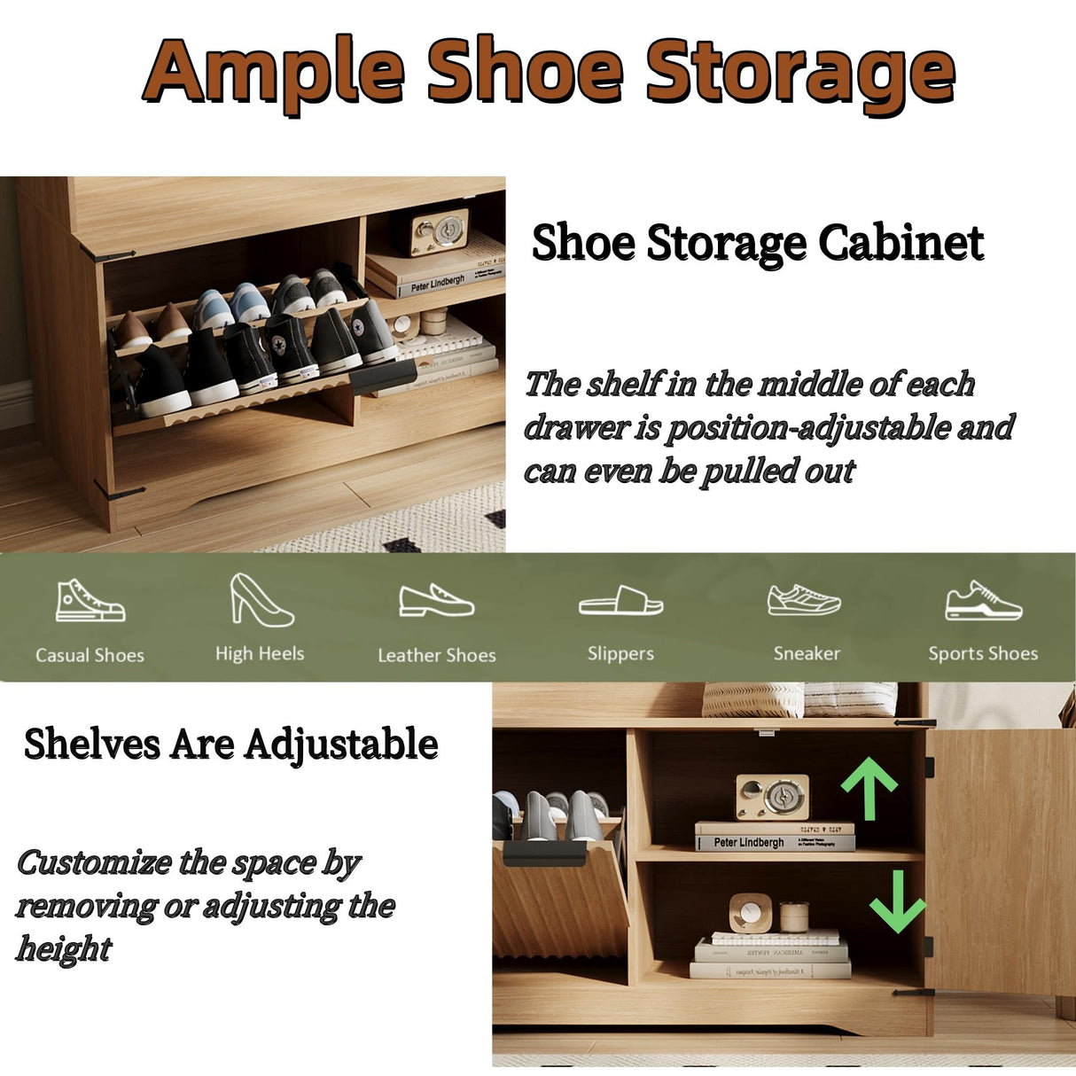 Maupvit 67" Entry Way Coat and Shoe Rack, 5-in-1 Hall Tree with Bench and Shoe Storage, Adjustable LED Sensor Light, Wood Coat Tree with Seat Stool & Hooks for Hallway, Mudroom, Light Walnut Maupvit