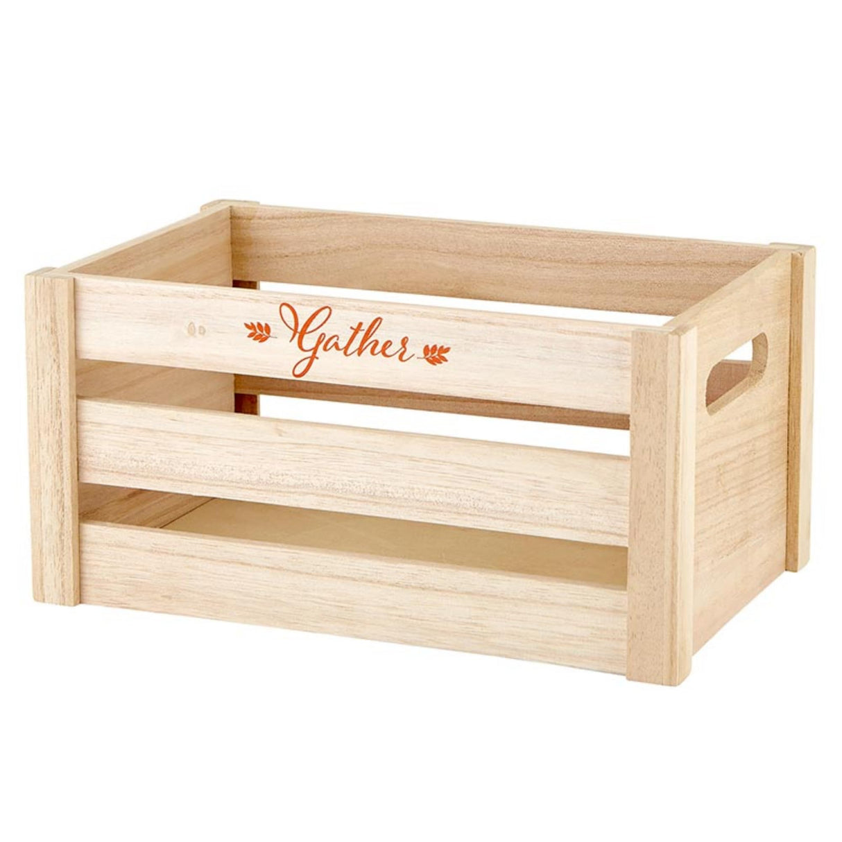 Storage Boxes - Heartfelt Collection - Set of 2 Farmhouse Style Nesting Wood Storage Crates, Small and Large, Grateful Heartfelt Collection