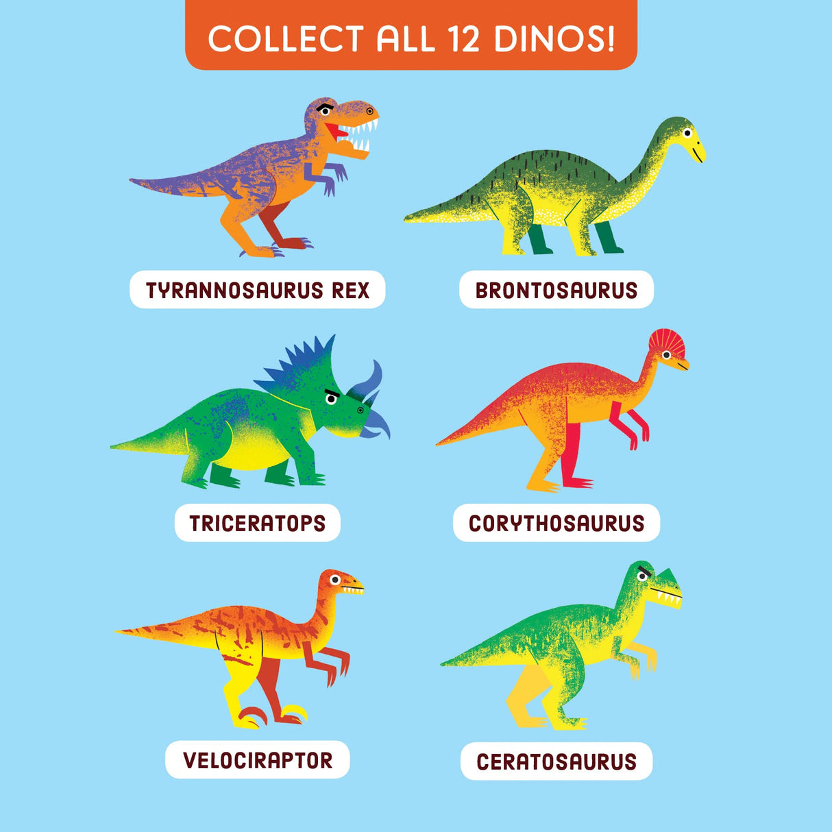 Dino Dig Excavation Kit from Mudpuppy - Dinosaur Dig Kit for Children 6+, Includes 1 Dinosaur Egg and 1 Plastic Chisel, Collect All 12 Dinosaurs!, Makes a Great Gift Mudpuppy