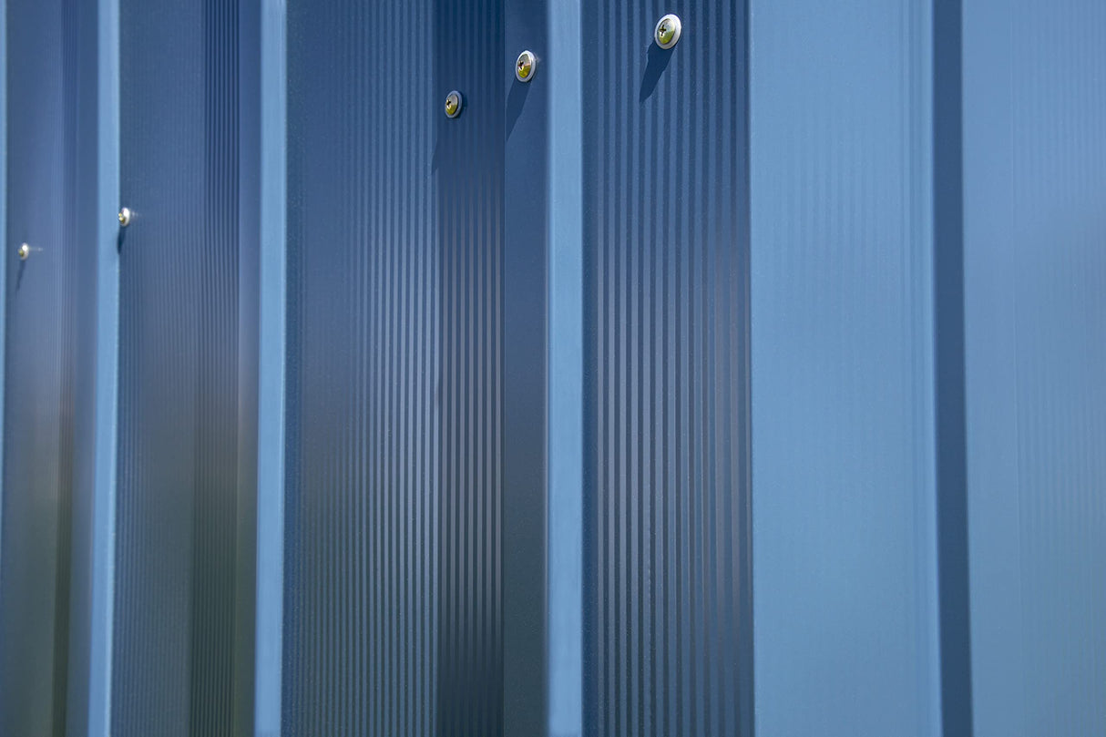 Arrow Classic Steel Storage Shed, 10x8, Blue Grey Arrow