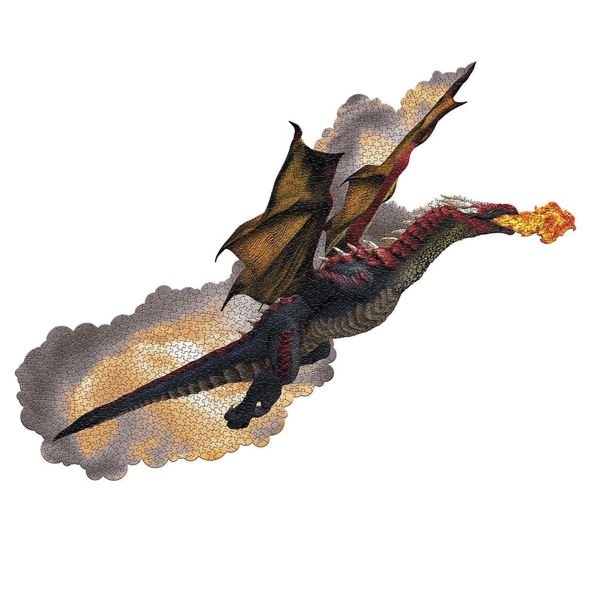Madd Capp: I Am Dragon - 1000 Piece Dragon Shaped Jigsaw Puzzle, 41x20 Finished Size, Includes Educational Fun Fact Booklet, Fantasy Puzzle Madd Capp