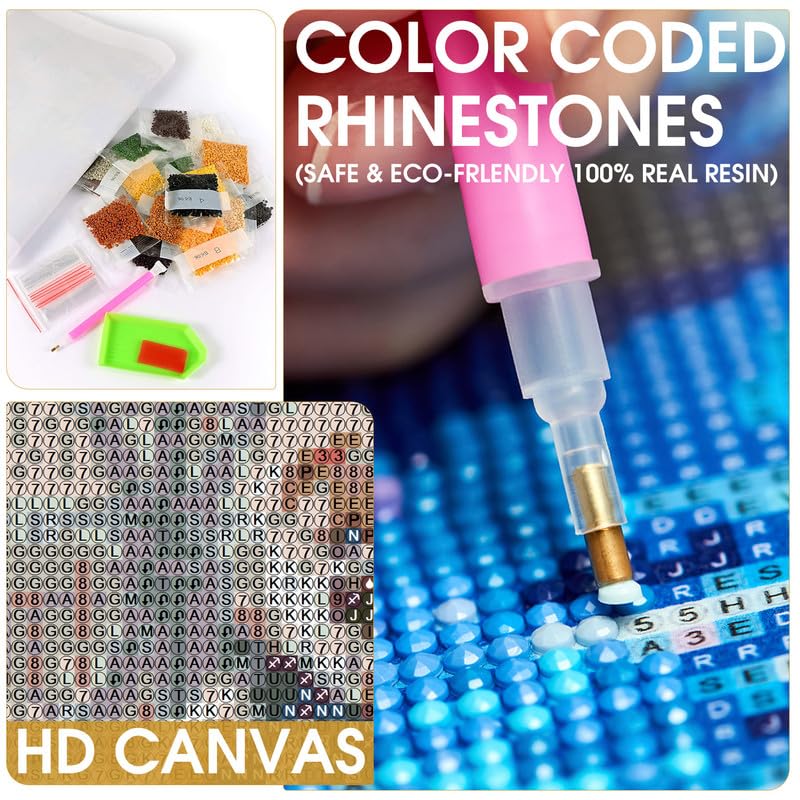 Bimkole 5D Diamond Arts Kits African American Woman, Full Drill DIY Rhinestone Embroidery Set Paint with Diamonds Art by Number Kits Cross Stitch Home Wall Craft Decoration (12x16inch) Ad31 Bimkole