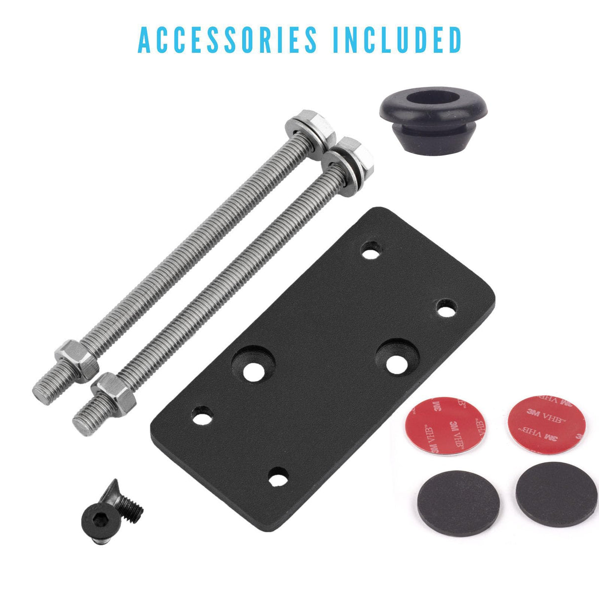 Senmit Cable Railing Post Fascia Mount-Stainless Steel Square Weldless 42"x2"x2" Pre-drilled Side Mount Metal Post for Wood Deck, Black 4 Pack Senmit