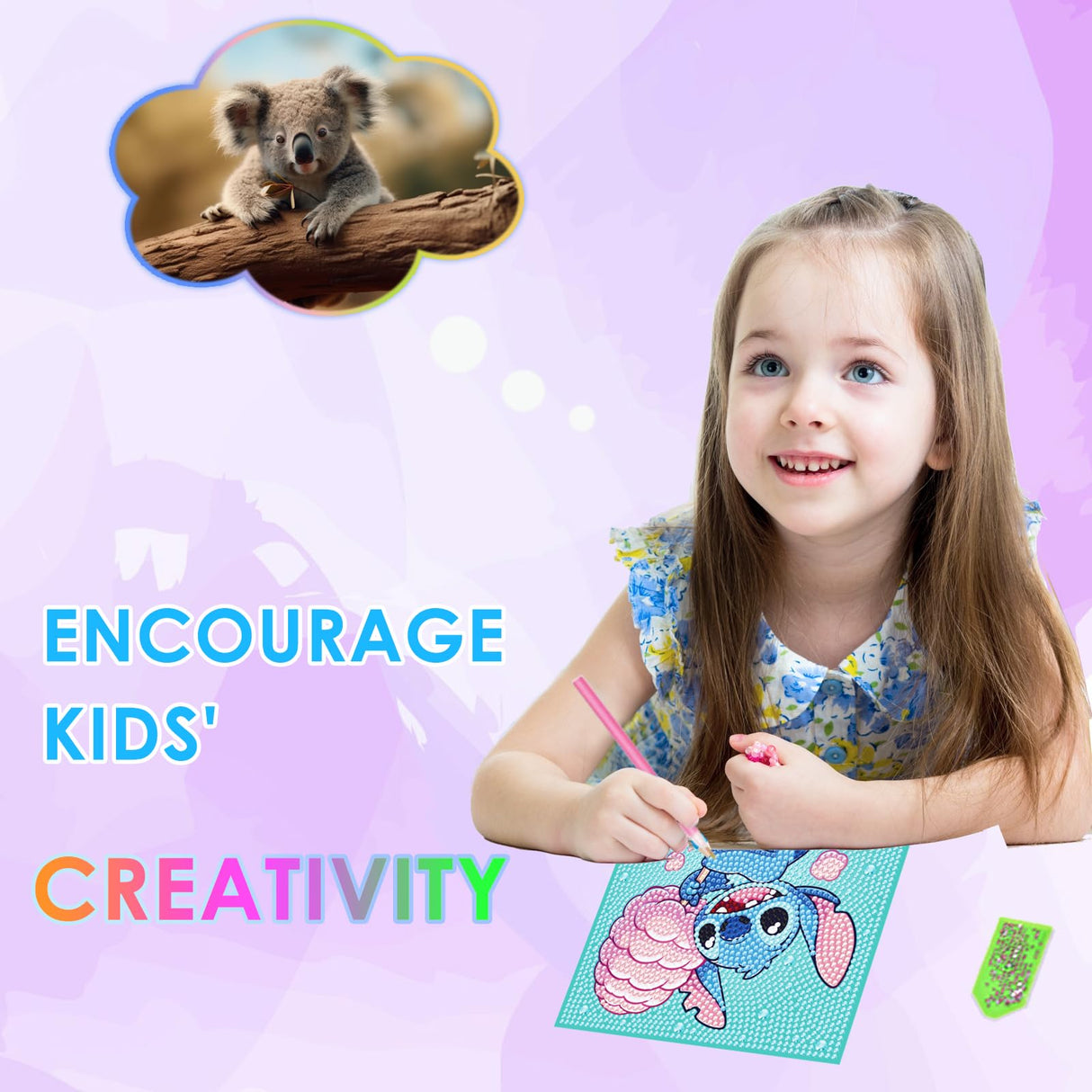 Diamond Art Kits for Kids - Crafts for Girls 8-12 - Diamond Art Painting with Wooden Frame - Arts and Crafts for Kids Ages 4-6 8-10 - GEM Art Supplies for Adult Beginners Home Wall Decor Gifts Nardoll