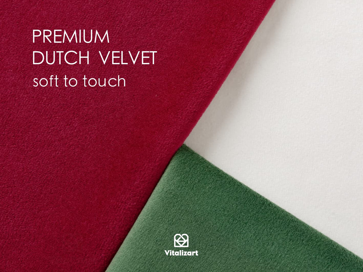 Vitalizart Christmas Velvet Ribbon Set 3/8" x 15 Yd Wooden Spool Fabric Trim 3 Rolls * 5 Yd for Christmas Wreath Decoration Handmade Craft Ornaments Gift Wrapping & Bow Making Vitalizart