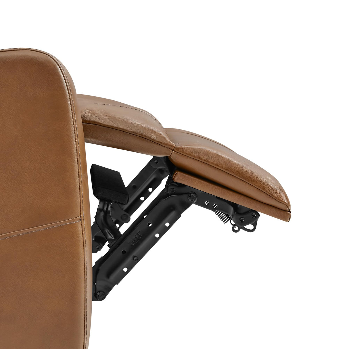 Watson & Whitely Genuine Leather Power Recliner Chairs for Adults, Lay Flat Recliner with Power Headrest, USB Ports and Cup Holders, Electric Reclining Chair for Living Room, Bedroom, Saddle Brown Watson & Whitely