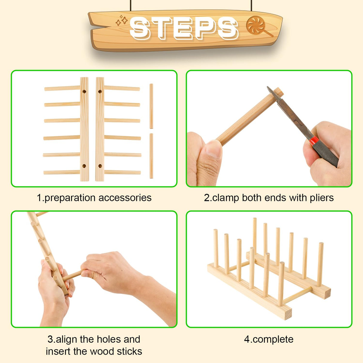 Wooden Puzzle Display Stand - Jigsaw Shelf Stand Puzzle Holder Rack - Storage and Organization for Kids & Adults PEUTIER