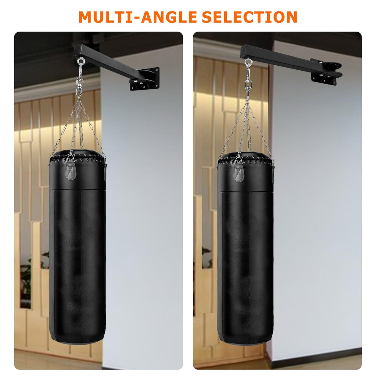 YZZHAJ Wall Mount Heavy Bag Hanger, Punching Boxing Bag Hanger, Heavy Duty Bag Hanger Bracket, 360° Swivel Hook for Boxing, Muay Thai and MMA Training Home Gym(7 Adjustable Positions) YZZHAJ