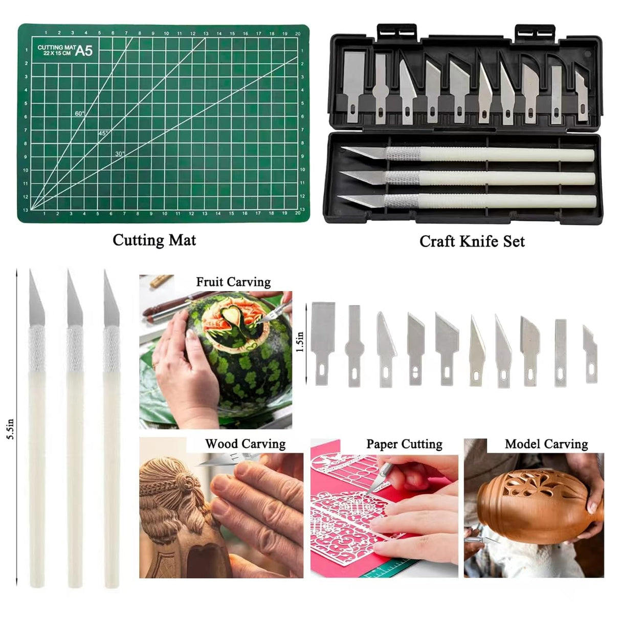 49Pcs 3D Printer Accessories Kit, 3D Printing Tools Set Includes Nozzle Cleaning Kit, Deburring Tools, Needle Files, Removal Tools, Craft Knife, Tweezers, Cutting Mat for 3D Prints Finishing Lankki