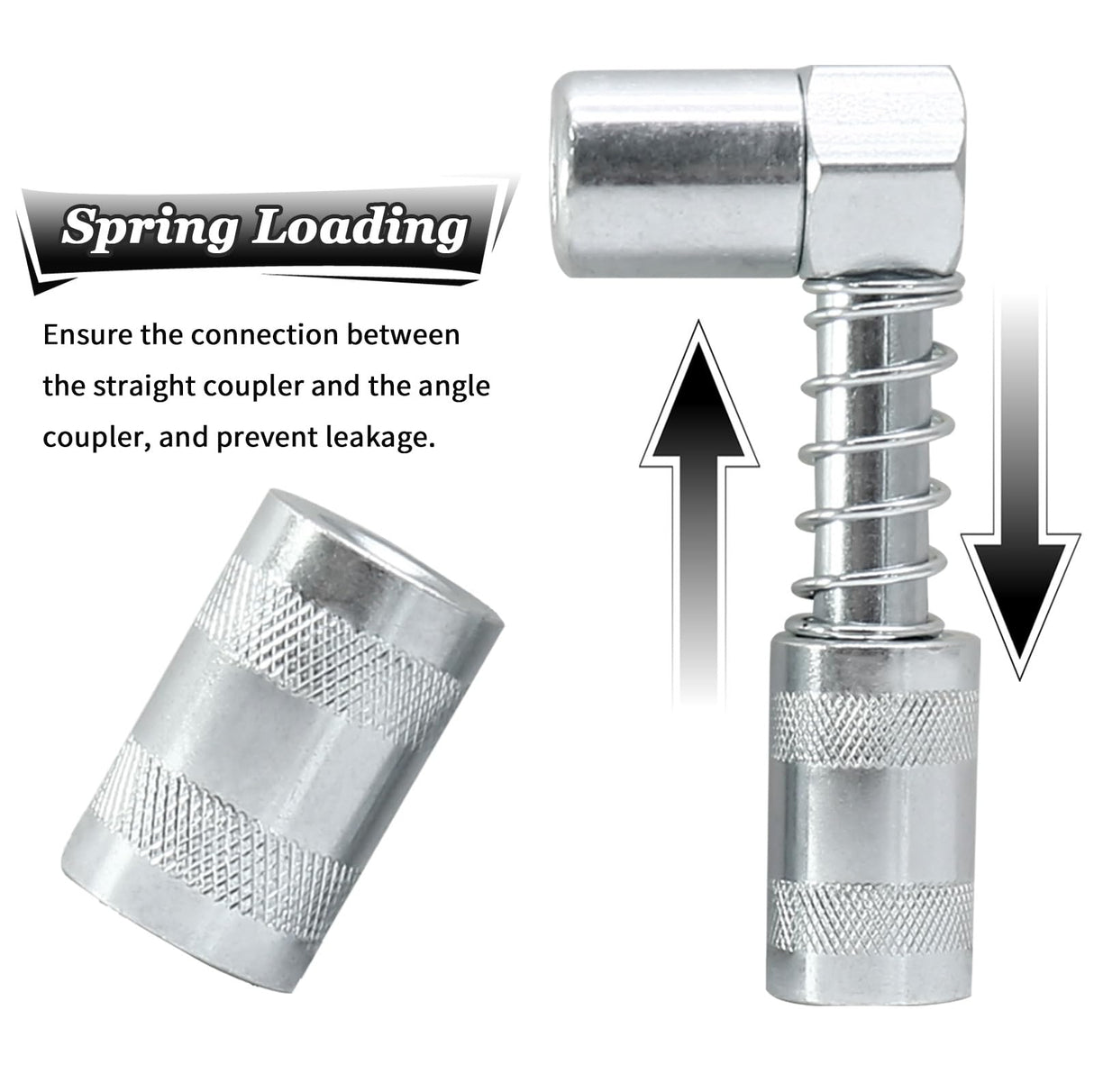 Bonsicoky 1 Pcs 90 Degree Grease Coupler Gun Adapter, 90 Degree Fittings Grease Gun Tips for Farm Truck Bonsicoky