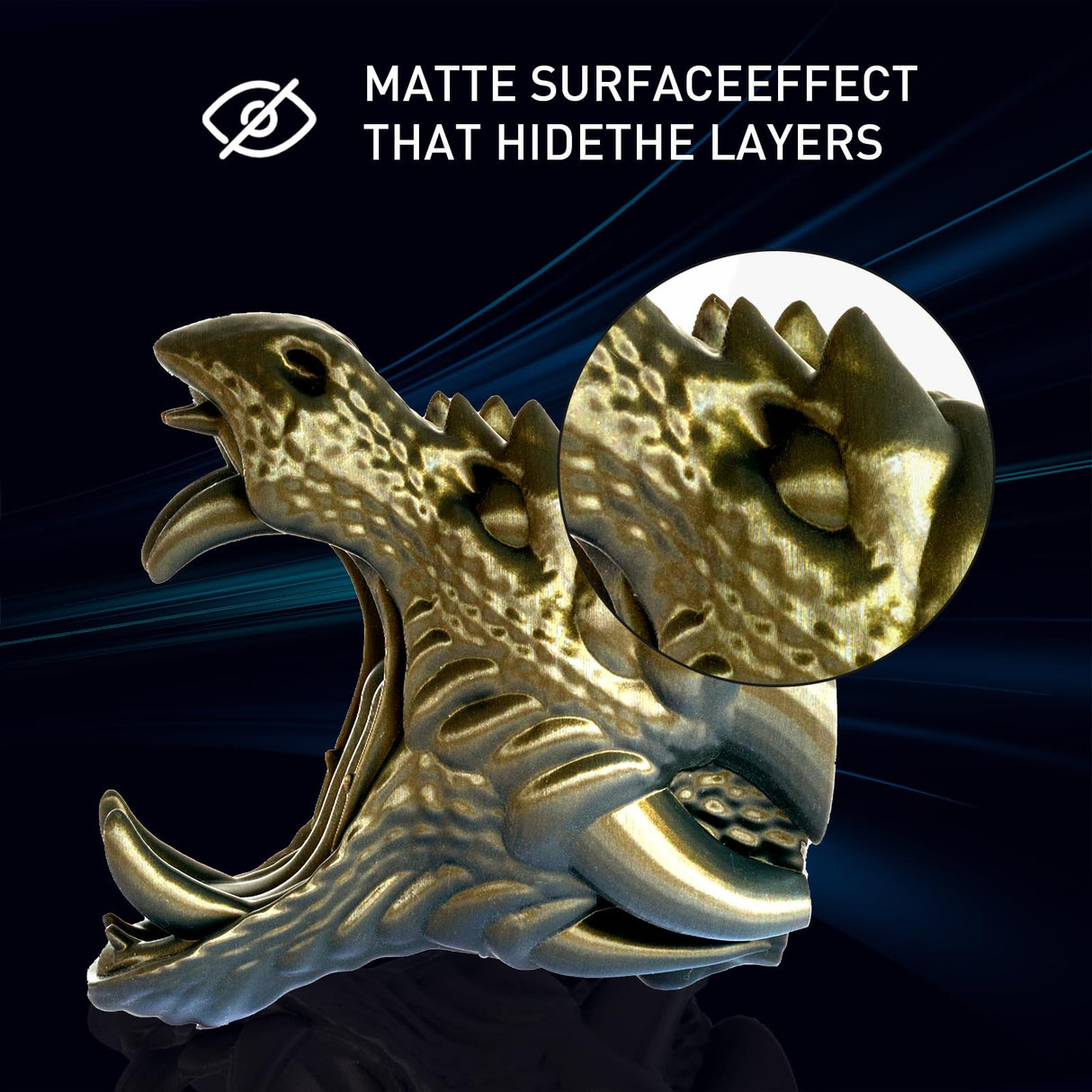 ERYONE Burnt Titanium PLA Filament 3D Printer PLA Filament 1.75mm +/- 0.03mm, Glitter PLA Filament 1KG Cardboard Spool(2.2LBS), Dark Gold ERYONE