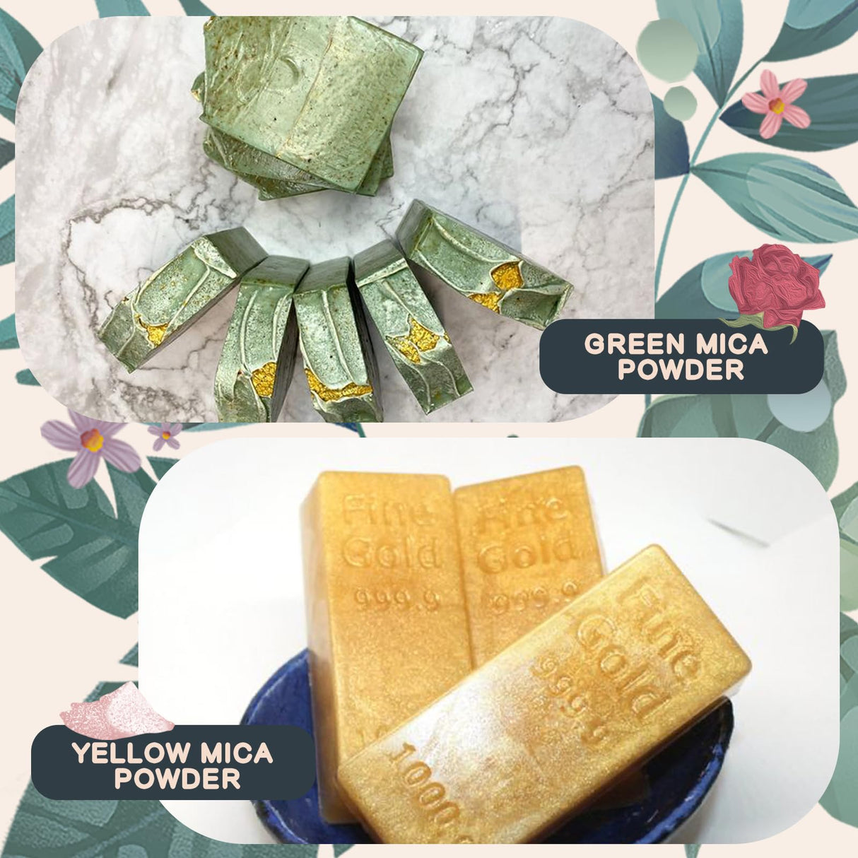 Handmade Soap Making Kit Supplies, DIY Melt & Pour Soap Making Kit for Adults: Includes 2lbs Soap Base, Dried Flowers, Pigment, Silicon Mold, Measuring Cup, Personalized Handmade Soap Set Gift Tassika