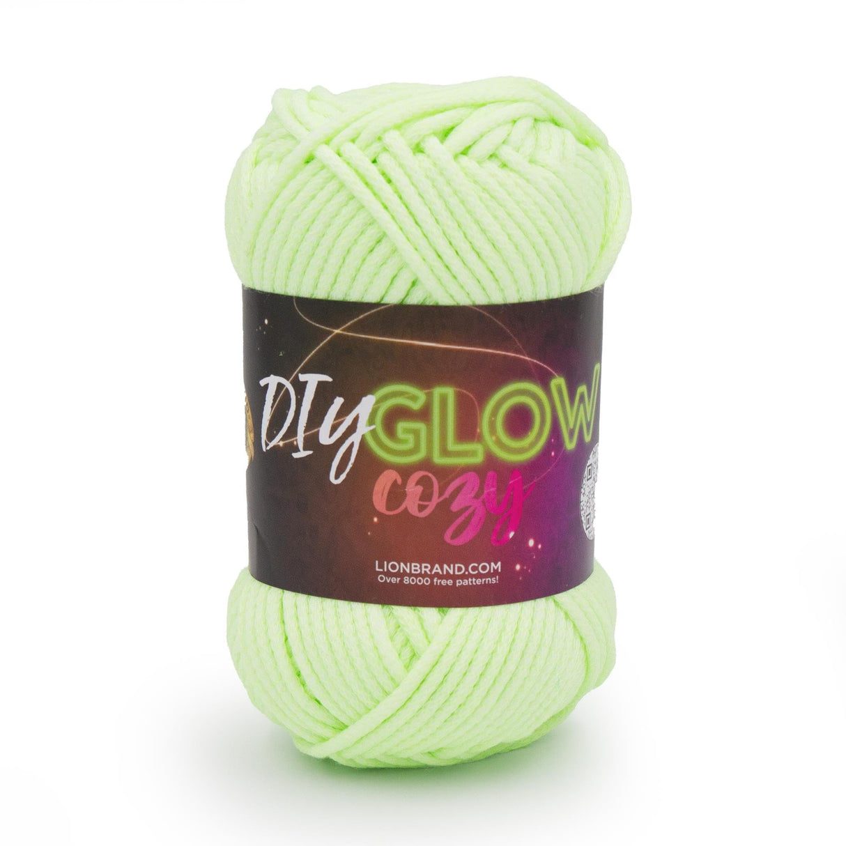 Lion Brand Yarn, DIY Glow Cozy, Glow in The Dark Yarn for Crocheting, Knitting & Crafts, Neon Green, 1 Pack Lion Brand Yarn
