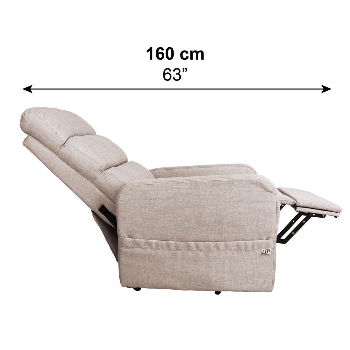 PEPE Mobility - Power Lift Recliner Chair for Elderly (Linen Fabric) with Remote Control, Beige PEPE Mobility