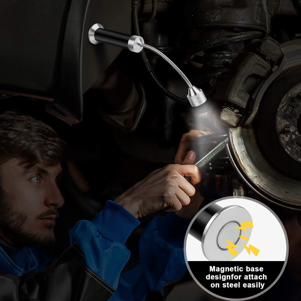 KOSIN Barbecue Grill Light for Outdoor Grill, Super-Bright Led Bbq Lights, Gifts for Men, Traeger Pit Boss Smoker Grill Accessories,Batteries Included KOSIN