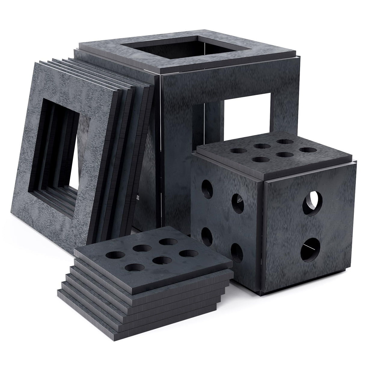 WelderElite 12-Piece Welding Coupons 1/8" Welding Practice Kit 11 Gauge Beginners Welding Mild Steel Sheet Can Be Used to Make 1 Dice and 1 Cube Frame WelderElite