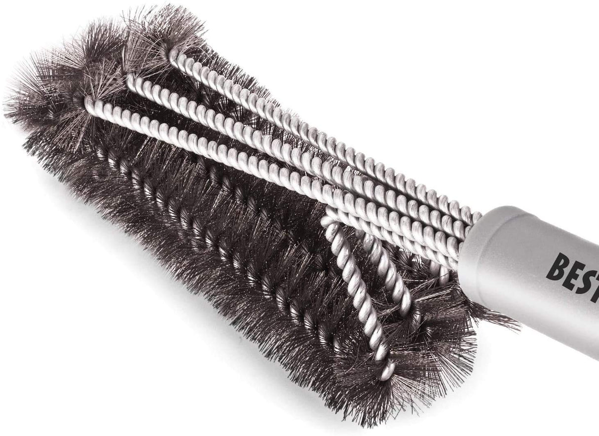 Best BBQ Grill Brush Stainless Steel 18" Barbecue Cleaning Brush w/Wire Bristles & Soft Comfortable Handle - Perfect Cleaner & Scraper for Grill Cooking Grates Best