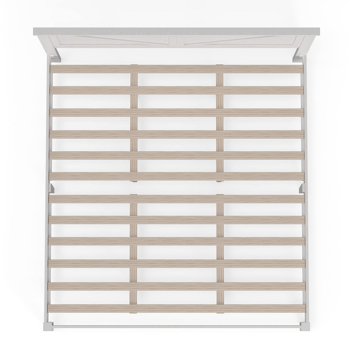 Glenwillow Home Farmhouse Solid Wood Platform Bed in King - Gloss White Glenwillow Home