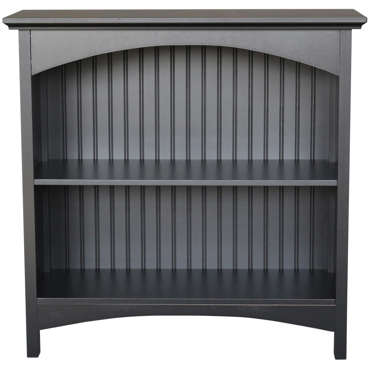 eHemco 2 Tier Bookcase with 2 Arched Supports, 29 Inches, Black eHemco