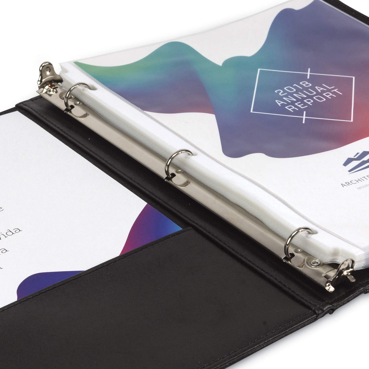 Samsill Professional Presentation 3 Ring Binder, View Binder with Clear Cover Sheet Window, 0.5 Inch Round Rings Hold 100 Sheets 8.5 x 11, Black Samsill