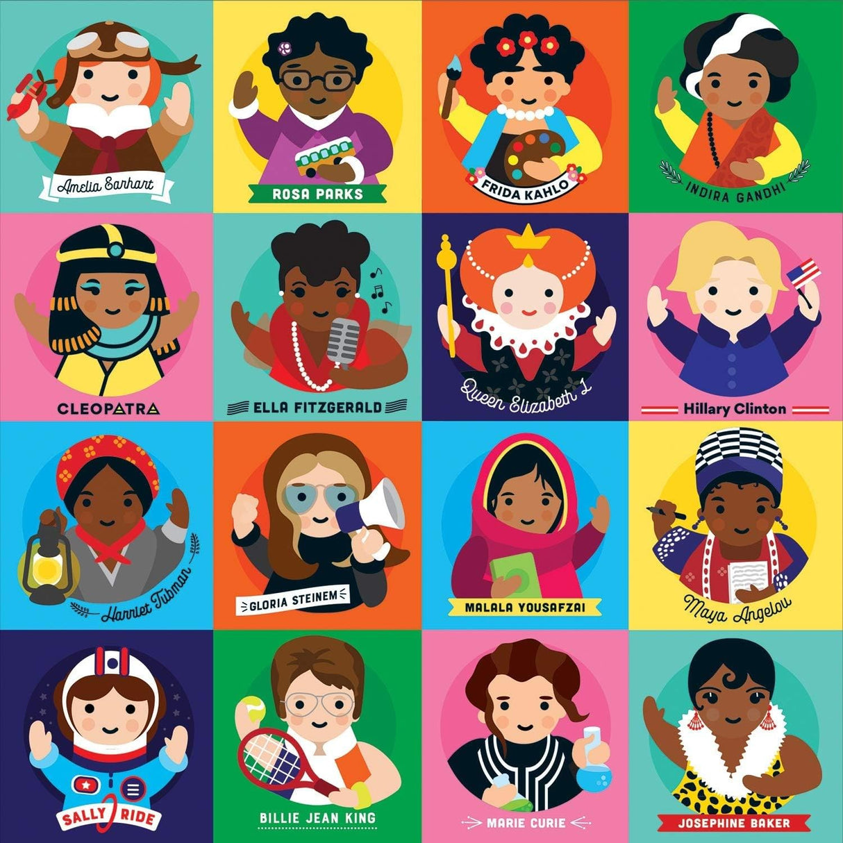 Mudpuppy Little Feminist 500 Piece Jigsaw Puzzle for Kids and Adults, Feminist Puzzle Celebrates Women Who Have Made an Impact with Colorful Illustrated Portraits, Great Gift for Feminists Mudpuppy