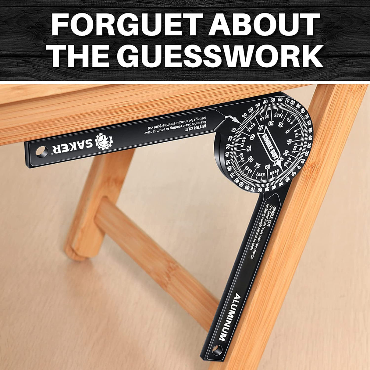 Saker Miter Saw Protractor&Saker Contour Gauge (5 Inch Lock) Profile Tool Saker