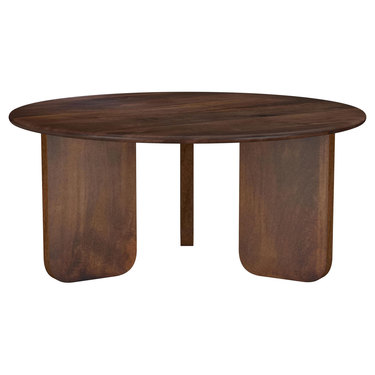 Coaster Home Furnishings Dale Round Solid Mango Wood Coffee Table Brown Coaster Home Furnishings
