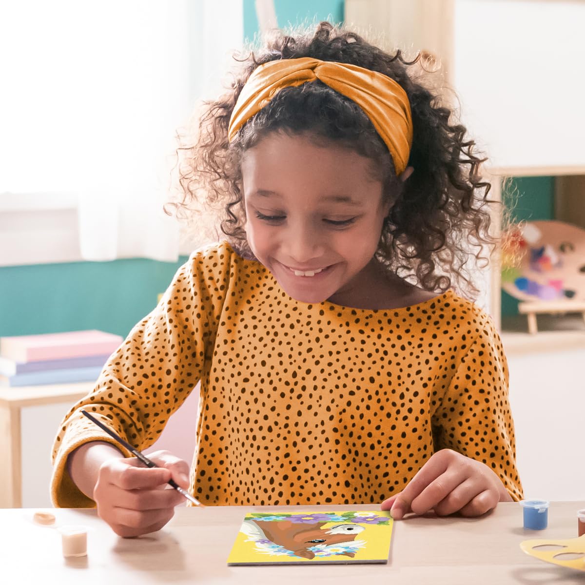 Ravensburger - Horse with Flowers CreArt Paint by Numbers Kit | Fun & Easy DIY Art for Kids Age 9+ | Creative Gift Idea for Birthdays & Holidays Ravensburger