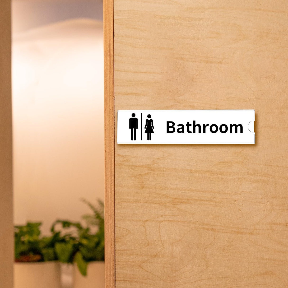 TONICE® 12 Pack 8x2 Wall Nameplate Holders, Acrylic Nameplate Holders, Wall Mount Transparent Nameplate Holders, Office Name Holders. TONICE