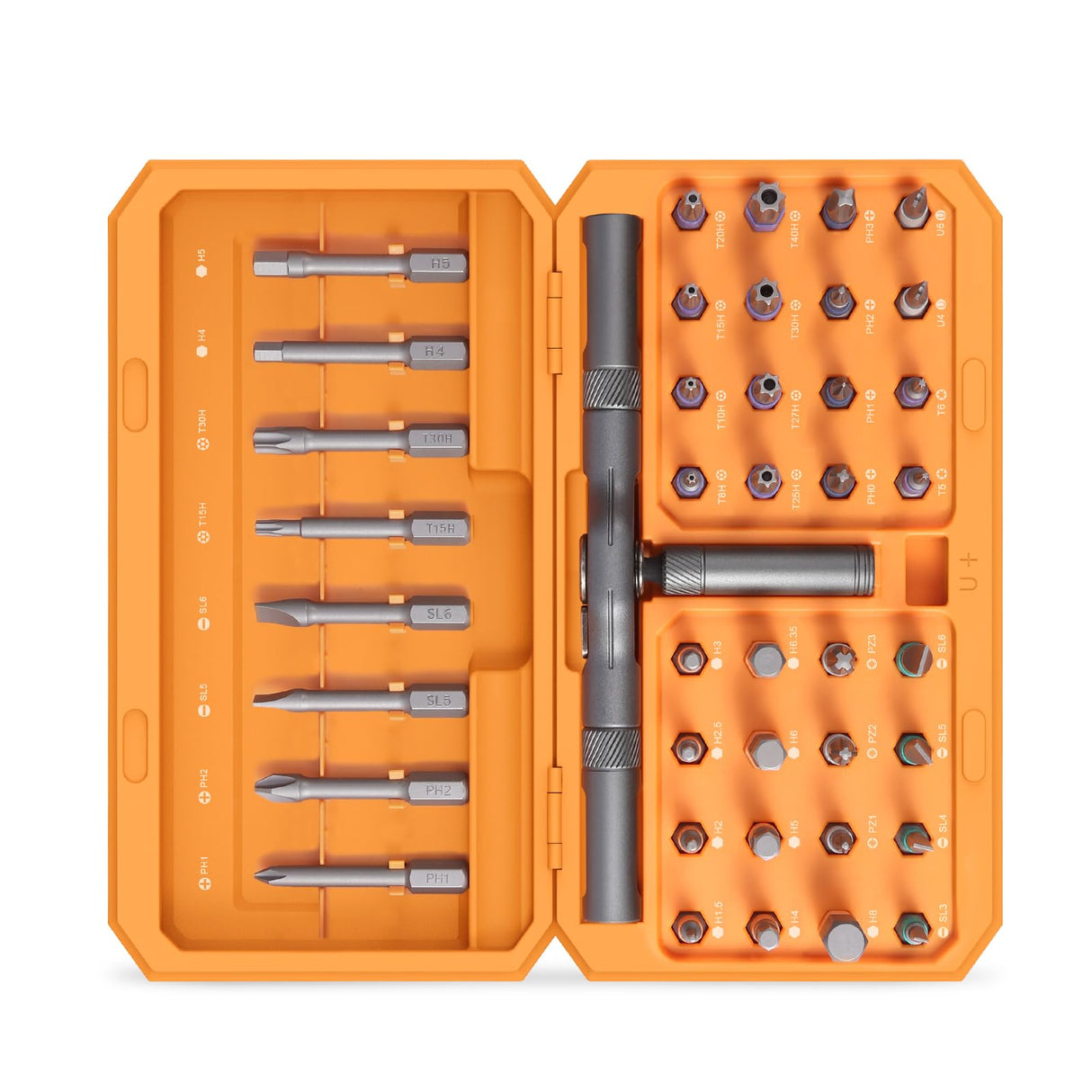 ORIA Ratchet Screwdriver Set, 42 in 1 Magnetic Repair Tool Kit with Rotatable Ratchet Handle, 40 PCS Magnetic Precision Bits, Storage Case for Home Appliances ORIA