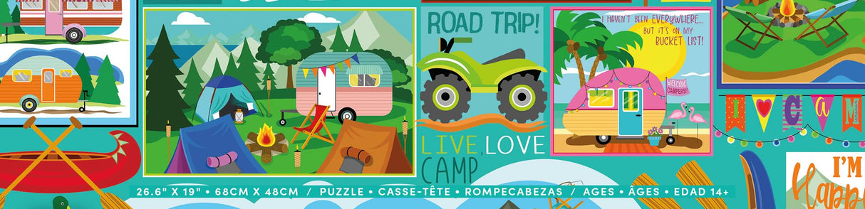 Ceaco - Tracy Flickinger - Camping Road Trip - 500 Larger Piece Jigsaw Puzzle Ceaco