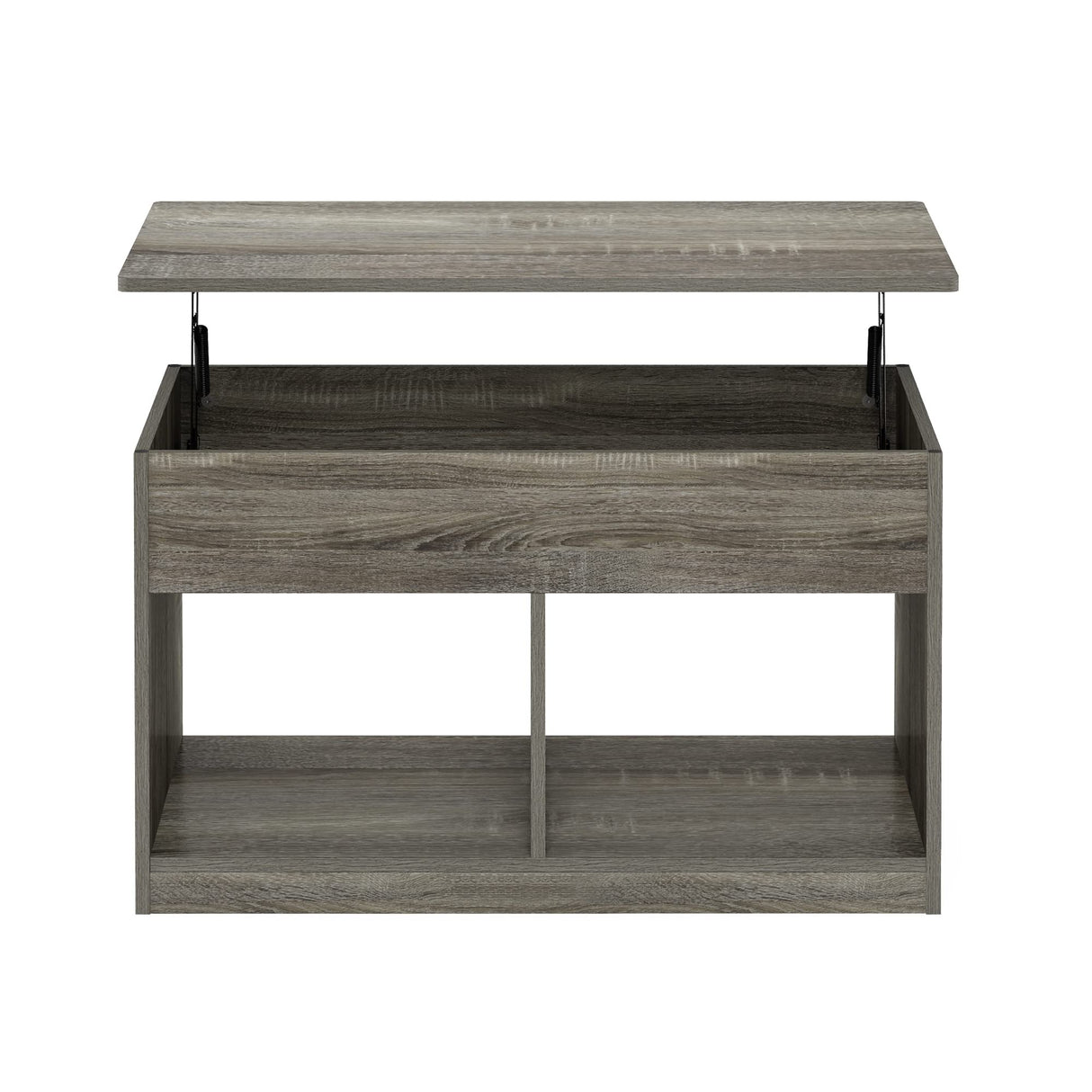 Furinno Jensen Living Room Lift Top Coffee Table with Hidden Compartment, French Oak Grey Furinno
