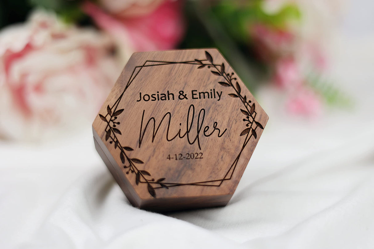 Personalized Wooden Ring Box, Custom Wedding Ring Box, Engagement Ring Box, Custom Ring Holder Generic