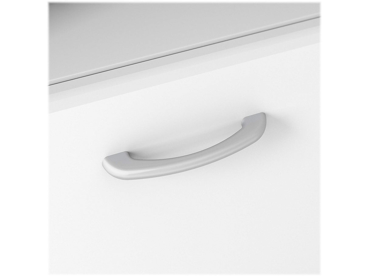 Bush Furniture Cabot L Shaped Computer Desk in White | Corner Table with Drawers and Storage for Personal Home Office Workspace Bush Business Furniture