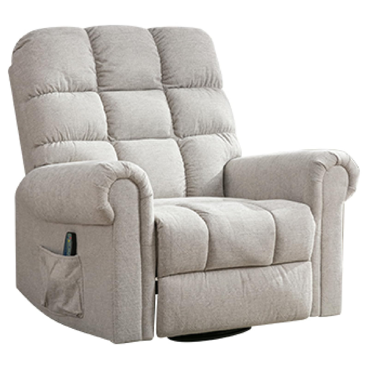 ANJ Oversized Rocker Recliner Chair with Massage and Heat, Manual Overstuffed Swivel Recliners for Big Man, Large Glider Rocking Reclining Chairs for Nursery, Living Room, Cream White ANJ