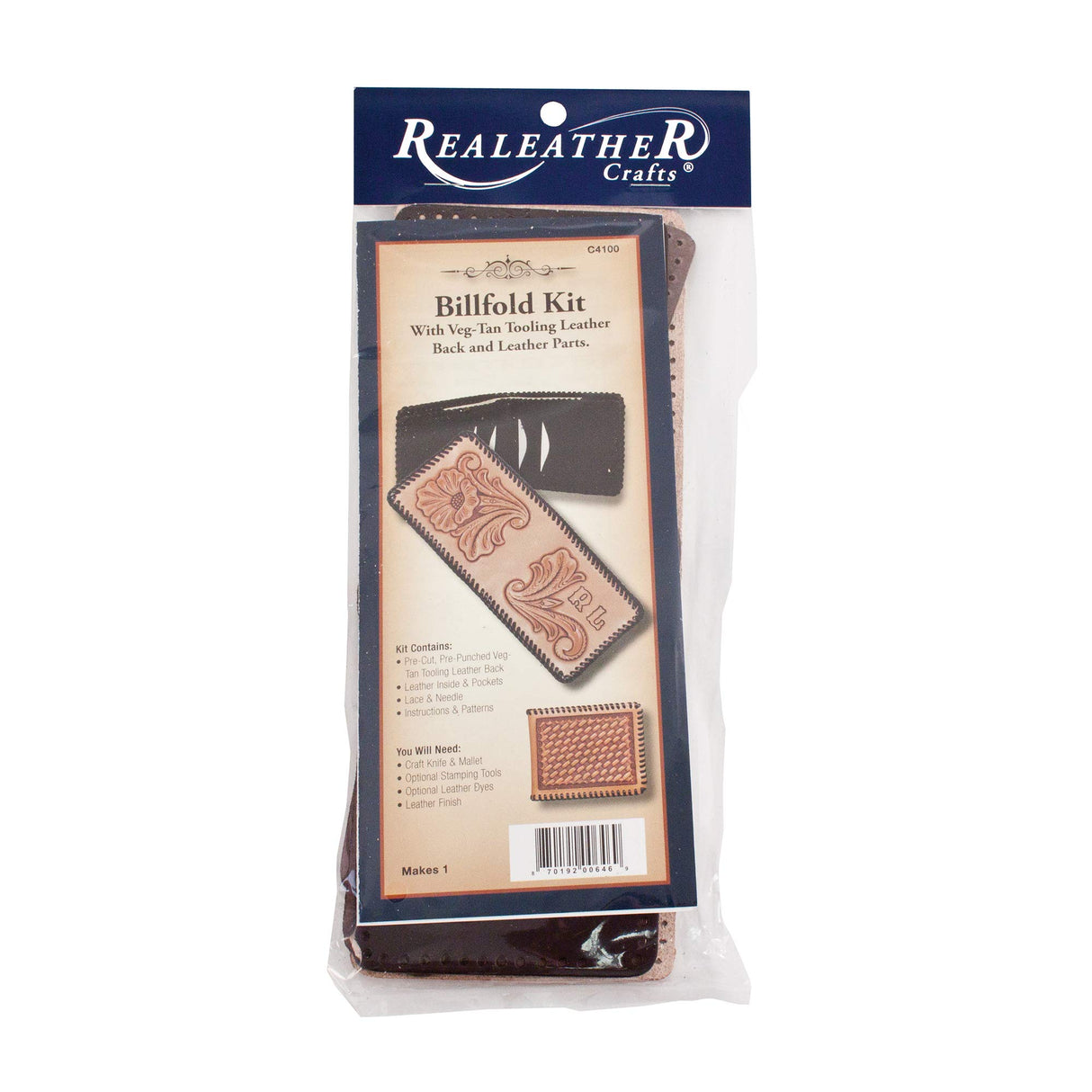Realeather Basic Billfold Leathercraft Kit Realeather