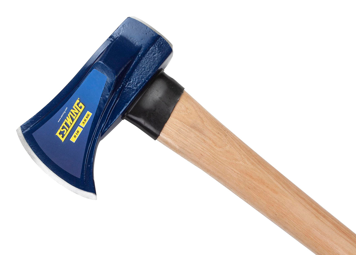 Estwing 8 Pound Wood Splitting Maul Tool with 36 Inch Hickory Wooden Handle, Steel Blade, and Superior Shock Absorption for Effortless Wood Splitting Estwing