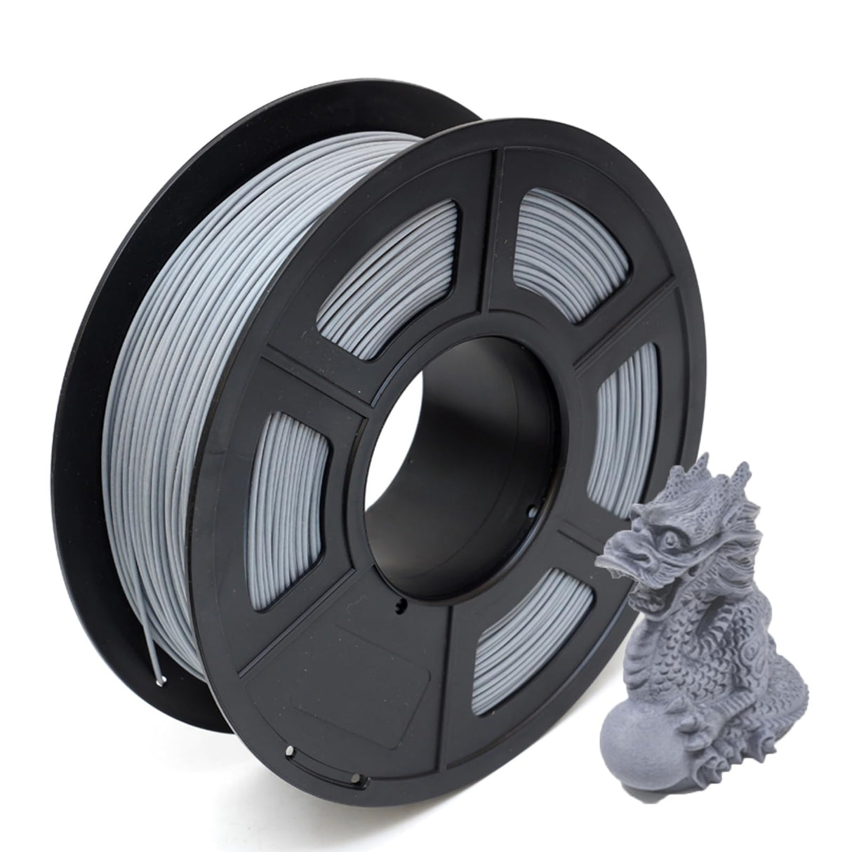 Steel PLA Filament 1.75mm Steel Powder Filled Polylactic Acid Filament 3D Printer Metal Filament 0.5kg Spool, Bare Steel Color Spriour