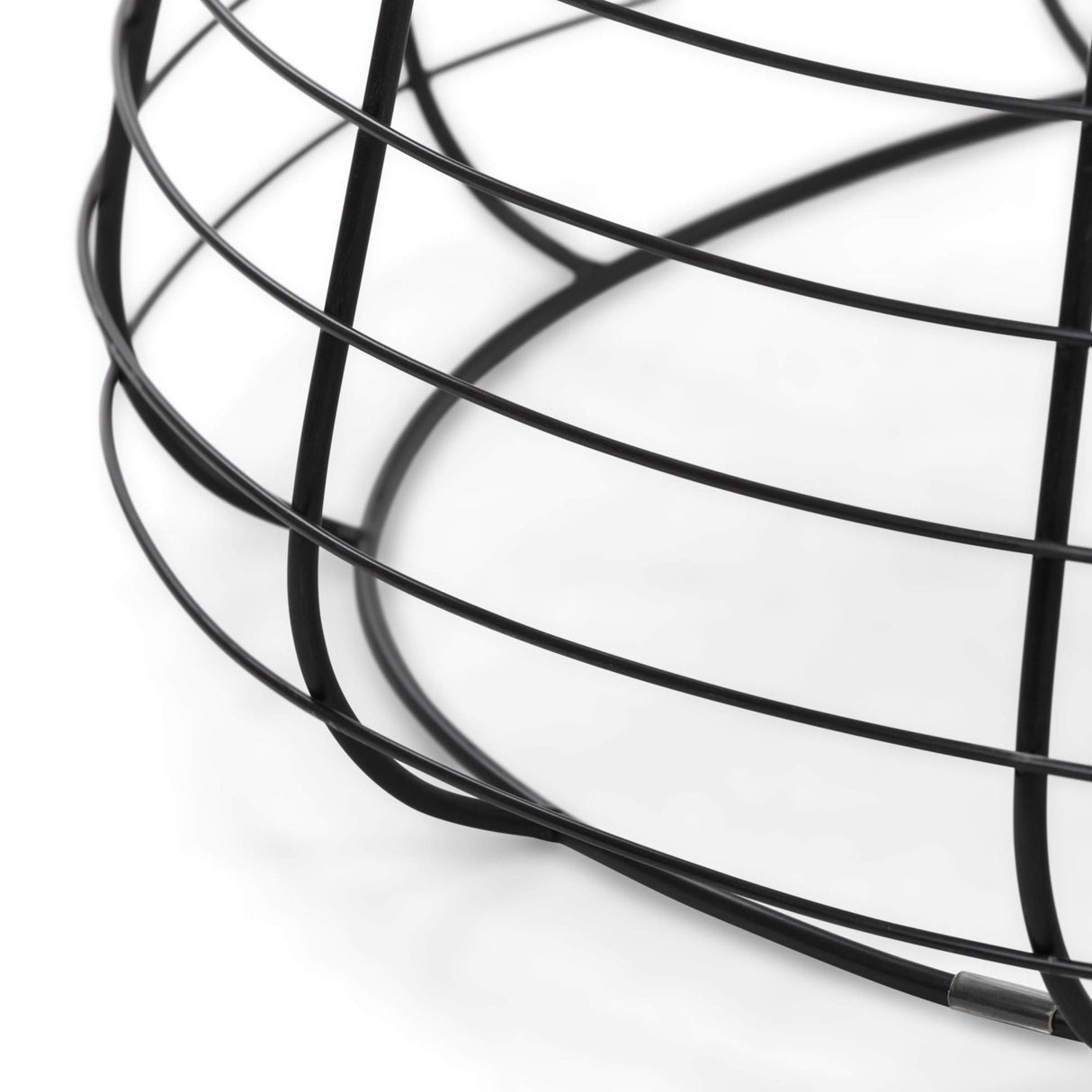 ClickDecor Lydia Matte Black Wireframe Coffee Table, Modern Farmhouse Round Living Room Accent Furniture Distressed Wood Finish Tabletop, Fully Assembled, Brown 23.6D x 23.6W x 19.7H in ClickDecor