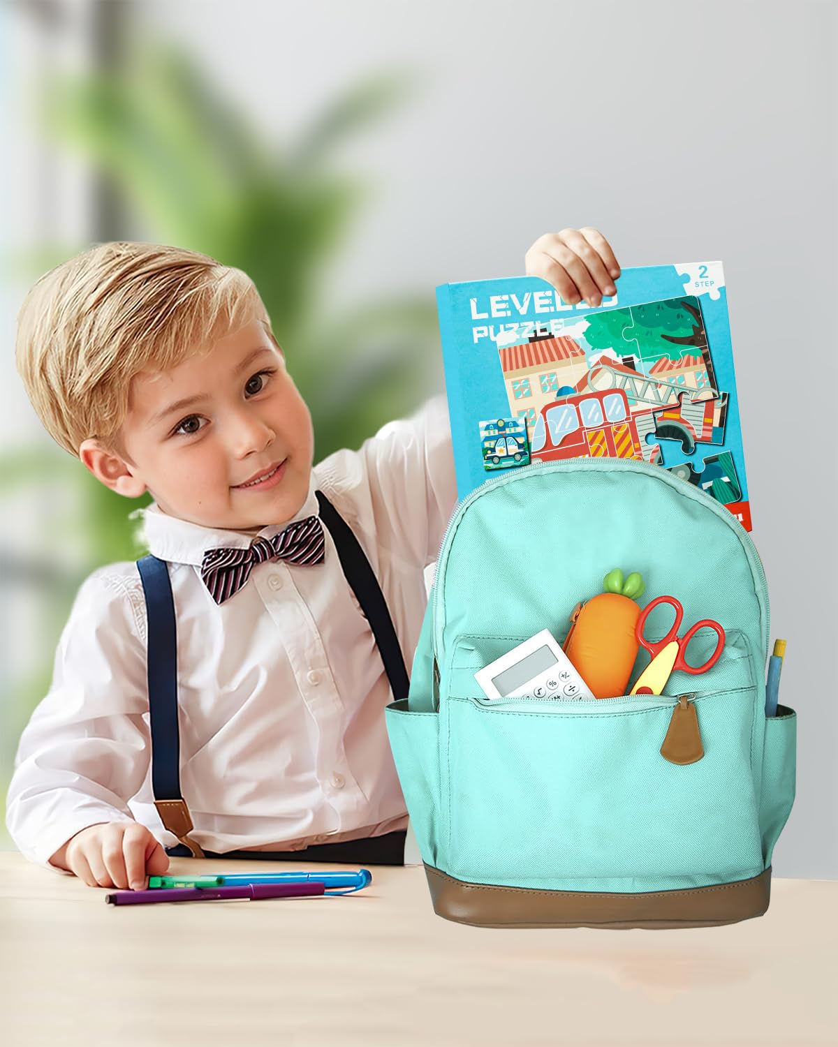 Magnetic Puzzles for Kids 2-4, Travel Puzzles Games for Kids Ages 3-5, Jigsaw Puzzle Book Activities Toy for Kids Boys Girls Ages 3 4 5 in Car, Learning Magnet Toys for Road Trip (Airplane) Unistylar