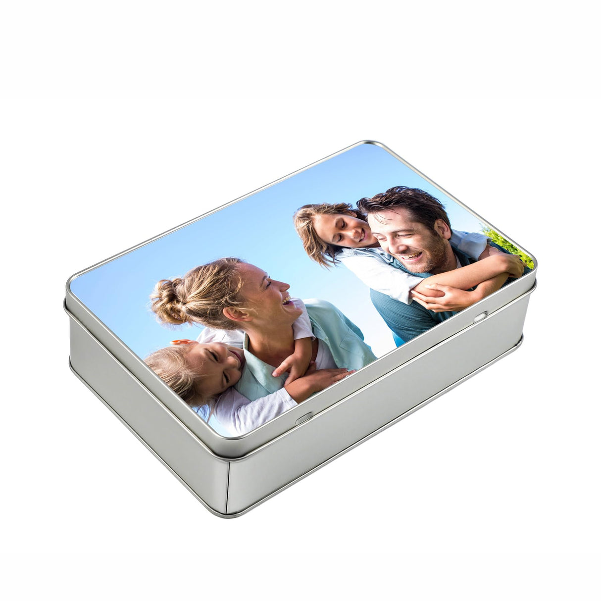 Framendino, Sublimation Candy Tin Box Storage Blank Box with Lid Metal Trinket Tins Container Rectangle Framendino