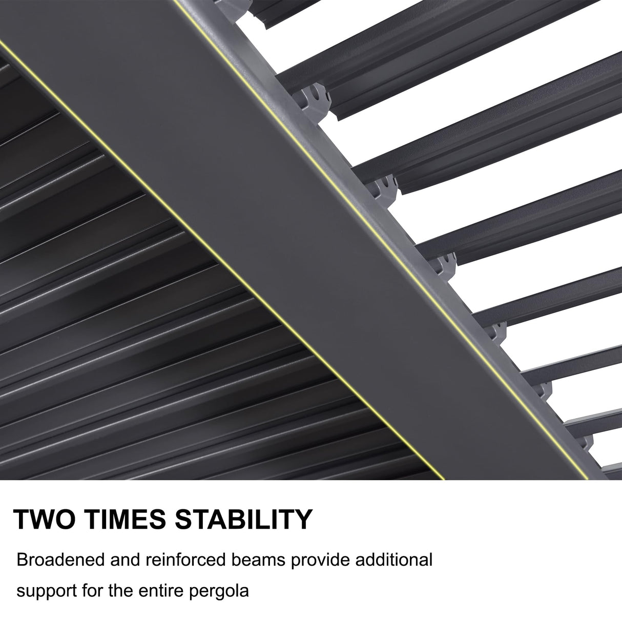 PURPLE LEAF Louvered Pergola 10' x 12' Patio Aluminum Pergola with Independent Adjustable Rainproof Roof Hardtop Pergola for Outdoor Deck Garden Yard PURPLE LEAF