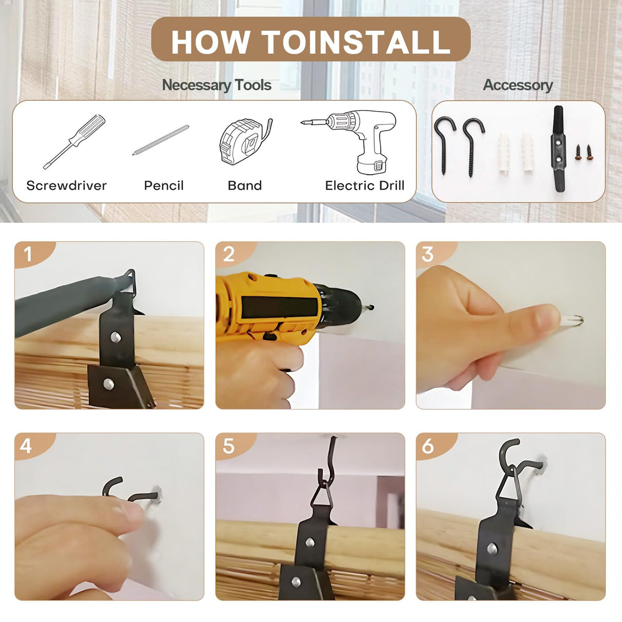 EVOZEN Bamboo Blinds - Custom Window Shades, Hand Weave Easy to Install for Indoor & Outdoor Use EVOZEN