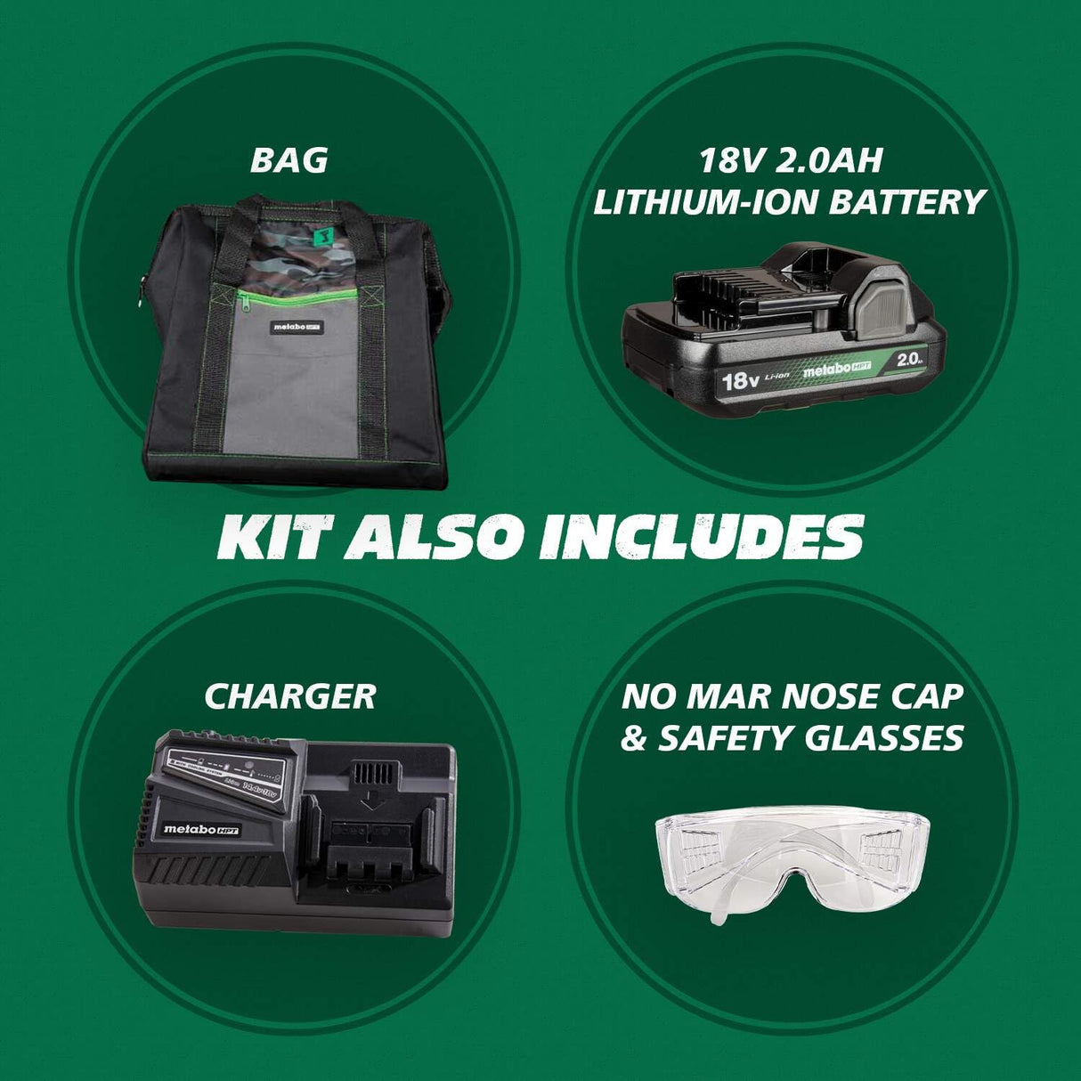 Metabo HPT 18V MultiVolt™ Straight Cordless Finish Nailer Kit, 16 Gauge Finish Nailer, (1) 18V 2.0Ah Lithium Ion Battery w/Fuel Gauge, Accepts Finish Nails, Lifetime Power Tool Warranty, NT1865DMST Metabo HPT