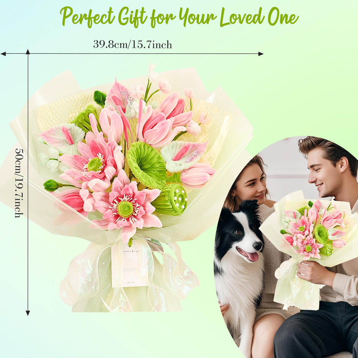 Pipe Cleaners Craft - Pipe Cleaners Flowers, Pipe Cleaner Flower Kit, DIY Pipe Cleaners Flower Bouquet Craft Supply Kit for Art Project Activity, Birthday Mother’s Day Anniversaries Graduations Gifts ERNTRNL