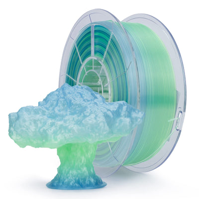 ZIRO 3D Printer Filament,Translucent PLA Filament 1.75mm,Multicolor Rainbow PLA Filament,1KG/2.2lb,Season Series - Summer