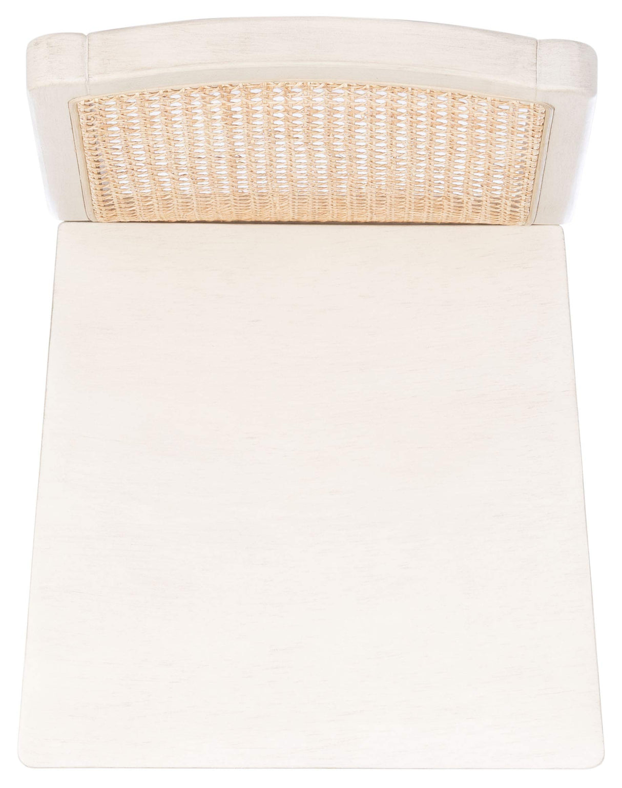 SAFAVIEH Home Collection Benicio White/Natural Rattan Dining Chair (Set of 2) DCH1005B-SET2 Safavieh